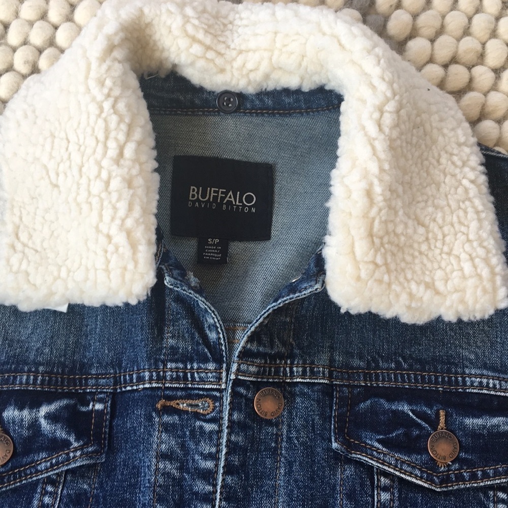 Denim shearling‎ jacket - Picture 2 of 5